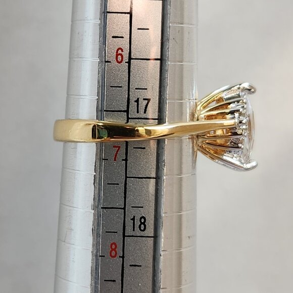 VTG NIB 18K Marquise Cut CZ GF Ring size 7 - Picture 11 of 14